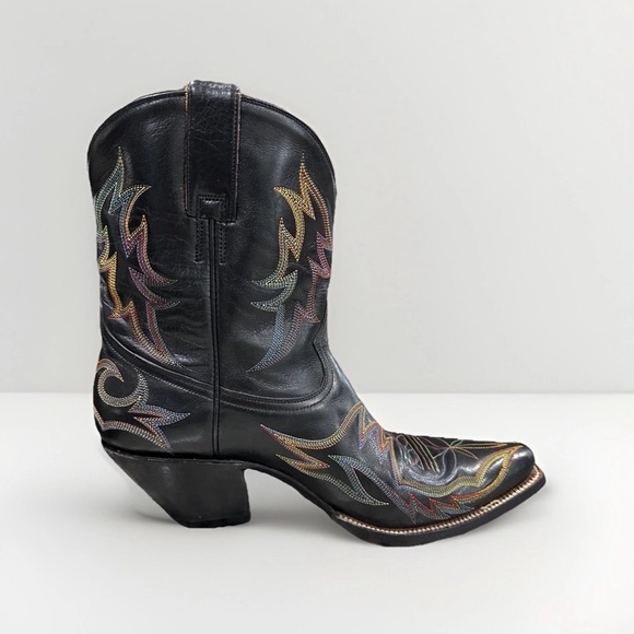 Heritage Boot Co. The Ella Peewee Western Boots, Black Calfskin,‎ Women's Size 9 - Picture 5 of 9
